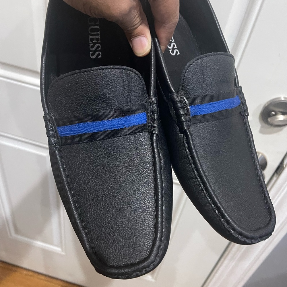 Guess Black Driving Loafers Shoes Sz 10.5